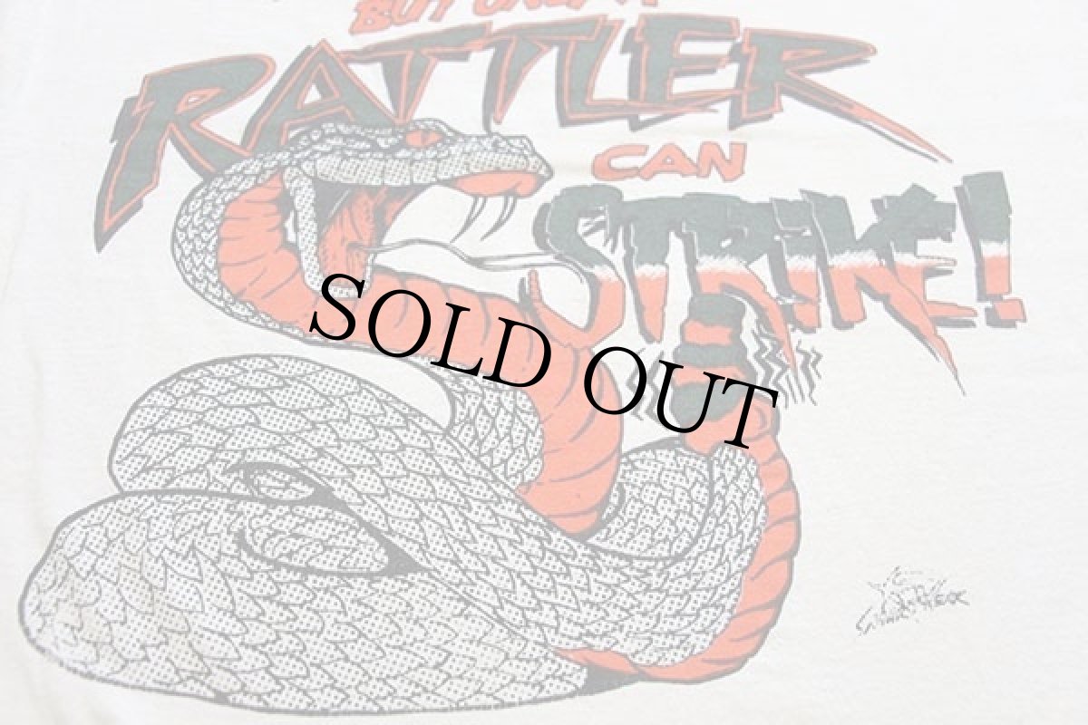 画像5: 00s FAMU RATTLER STRiKE! スネーク コットンTシャツ 生成り L (5)