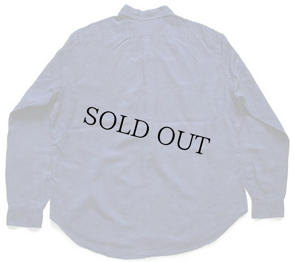 画像2: 00s ラルフローレン ワンポイント リネン×シルクシャツ 紺 L (2)