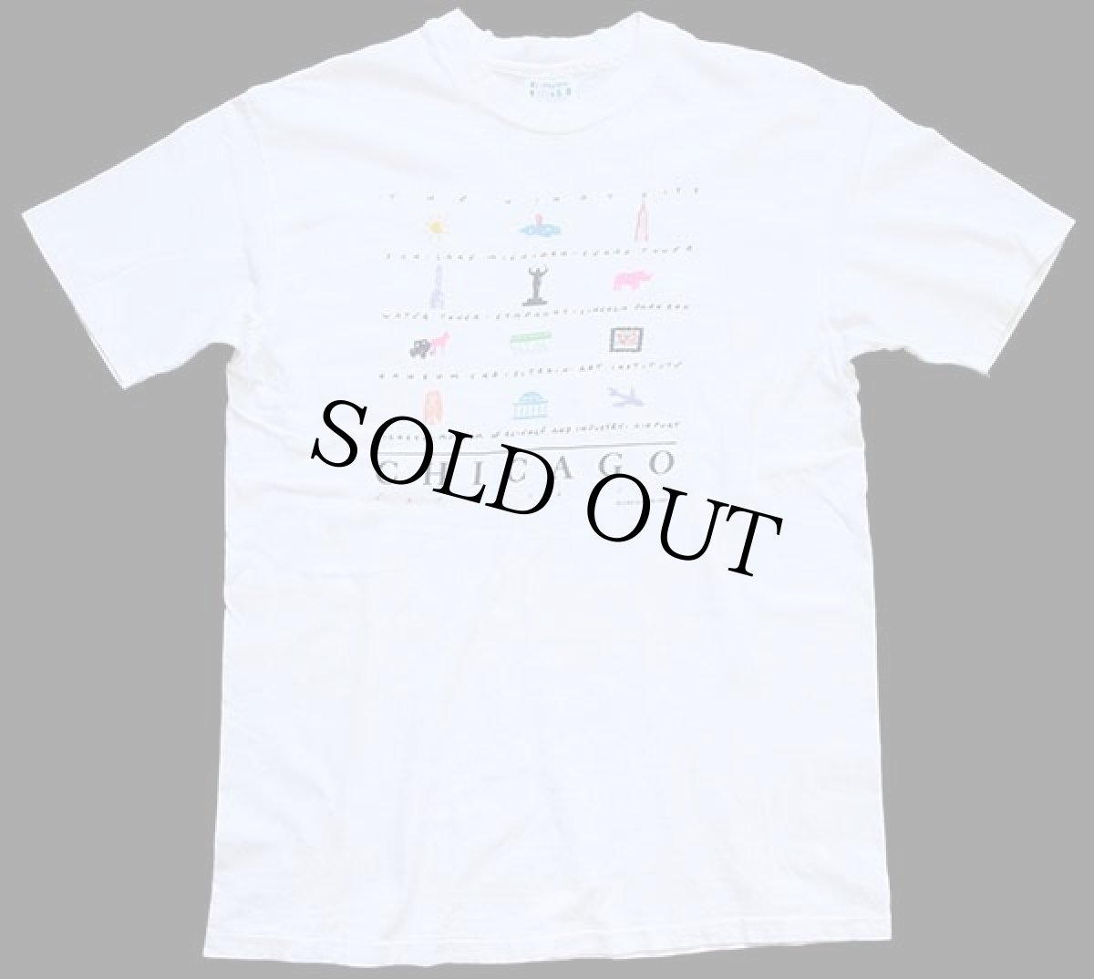 画像2: 90s USA製 Hanes CHICAGO EXPRESSIONS コットンTシャツ 白 L (2)