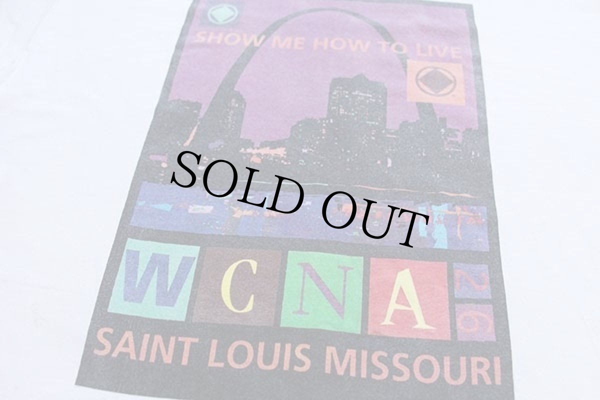 画像5: 90s SHOW ME HOW TO LIVE WCNA 26 SAINT LOUIS MISSOURI アート コットンTシャツ 白 XL (5)