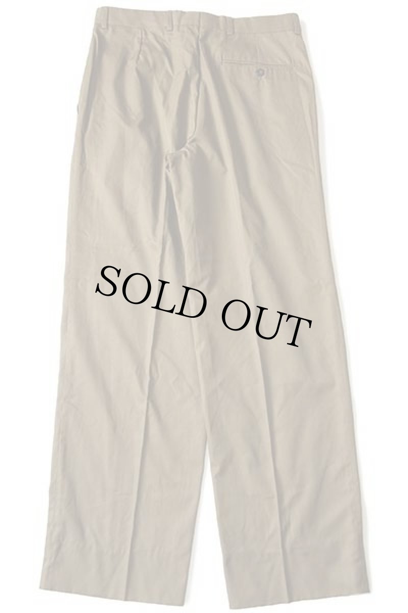 画像3: デッドストック★90s イタリア製 G.Valentino ツータック スラックス コットンパンツ 茶 46 (3)