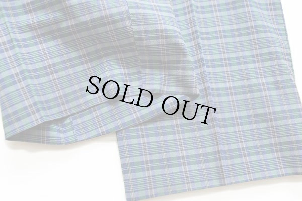 画像7: 90s イタリア製 RIFLE チェック ツータック スラックス コットン×ポリエステルパンツ w34 (7)