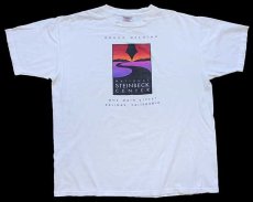 画像2: 90s GRAND OPENING NATIONAL STEINBECK CENTER アート コットンTシャツ 白 XL (2)