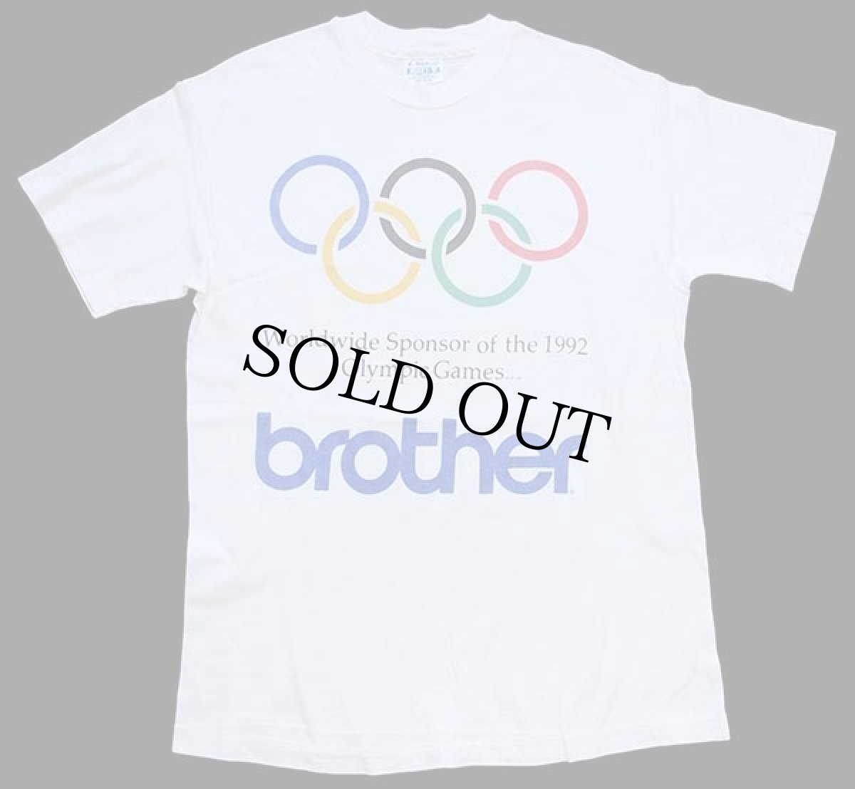 画像2: 90s USA製 Hanes Worldwide Sponsor of the 1992 OLYMPIC Games brother オリンピック コットンTシャツ 白 M (2)