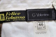 画像6: デッドストック★90s イタリア製 G.Valentino ツータック スラックス コットンパンツ 茶 46 (6)