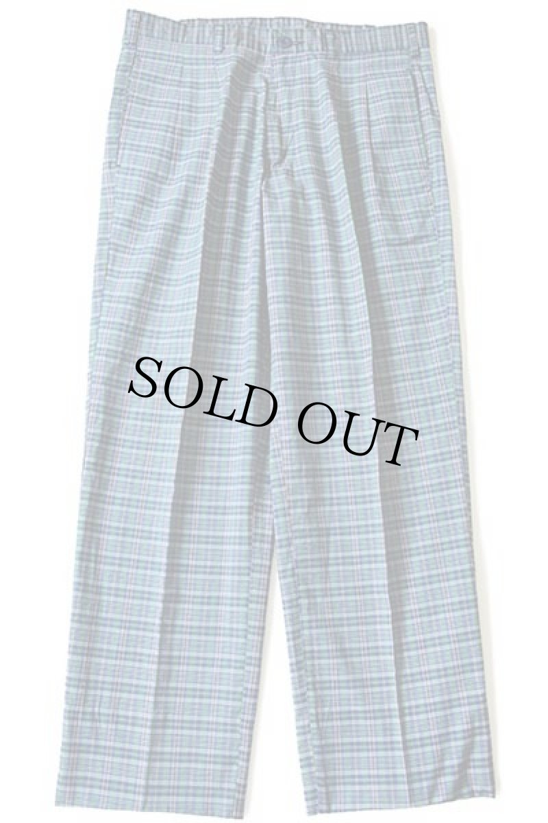 画像2: 90s イタリア製 RIFLE チェック ツータック スラックス コットン×ポリエステルパンツ w34 (2)