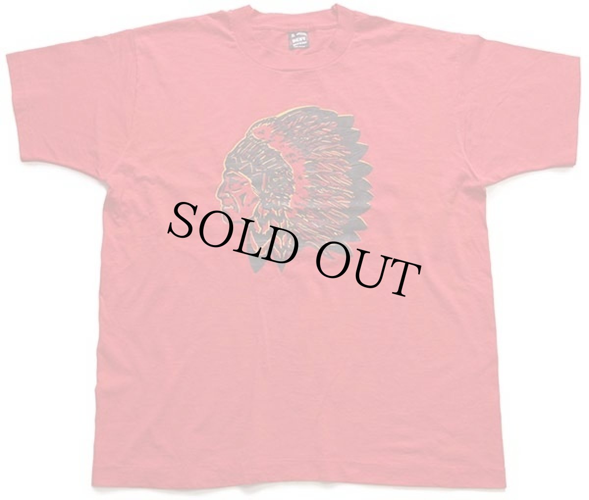 画像2: 90s USA製 インディアンヘッド CHS Tシャツ 赤 XL (2)