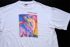 画像1: 90s Colorado ドッグ アート コットンTシャツ 白 XL (1)