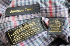 画像5: 80s EddieBauerエディーバウアー Ramston Twill チェック 三点留め ボタンダウン 半袖 コットンシャツ カスタム L (5)