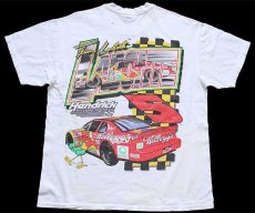 画像3: 90s Hanes NASCAR Kellogg's CORN FLAKES Racing 両面プリント コットンTシャツ 白 L (3)