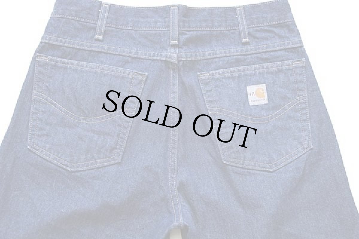 画像5: USA製 carharttカーハート FR デニムパンツ w32 L30 (5)