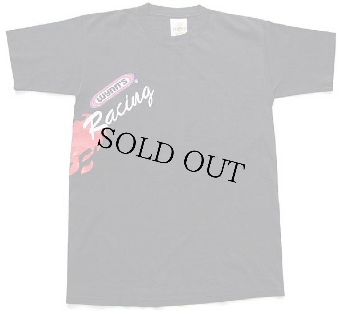 画像2: 90s USA製 wynn's Racing フレイムス コットンTシャツ 黒 M (2)