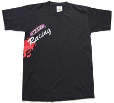 画像2: 90s USA製 wynn's Racing フレイムス コットンTシャツ 黒 M (2)