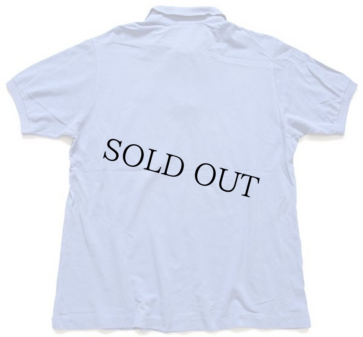 画像2: 70s フランス製 CHEMISE LACOSTE ラコステ ワンポイント コットン 鹿の子 ポロシャツ スカイブルー 6★139 (2)