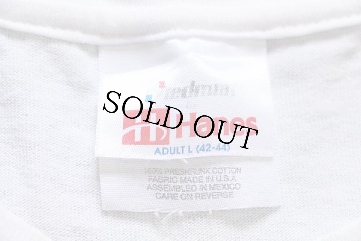 画像5: 90s Hanes NASCAR Kellogg's CORN FLAKES Racing 両面プリント コットンTシャツ 白 L (5)