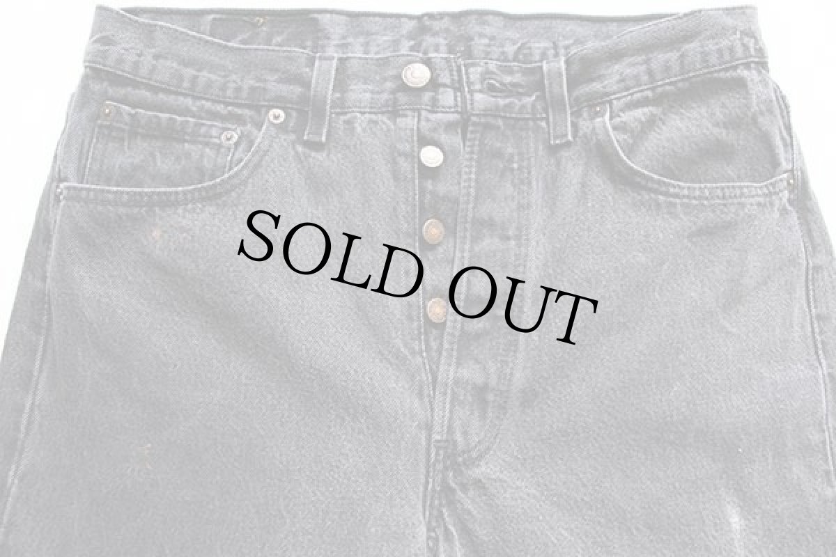 画像4: 90s USA製 Levi'sリーバイス 501 ペンキ飛び ブラック デニムパンツ W34 L34 (4)