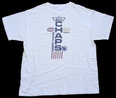 画像1: 90s USA製 CHAPS RALPH LAUREN 96 ラルフローレン 両面プリント コットンTシャツ 生成り L (1)