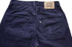 画像5: 90s Levi'sリーバイス 551 カラーデニムパンツ 後染め 濃紺 w33 L32★ユーロ (5)