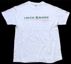 画像2: 90s USA製 CHEESE BURGER IN PARADISE Maui コットンTシャツ 白 L (2)