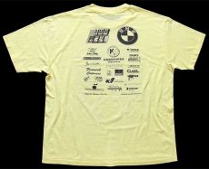 画像3: 90s USA製 Hanes 1992 HURRICANE ANDREW RELIEF Ride To Provide BMW of ORLANDO バイク 両面プリント Tシャツ 薄黄 XL (3)