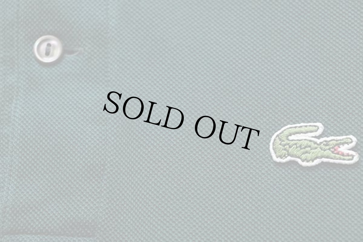 画像5: 80s LACOSTE ラコステ ワンポイント コットン 鹿の子 ポロシャツ 深緑 6★137 (5)