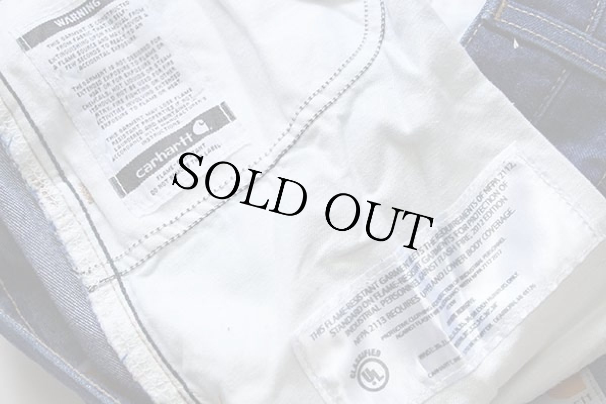 画像7: USA製 carharttカーハート FR デニムパンツ w32 L30 (7)