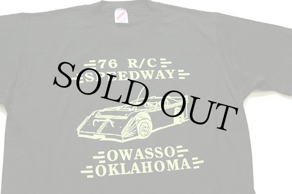 80s USA製 76 R/C SPEEDWAY OWASSO OKLAHOMA 両面 蛍光プリント
