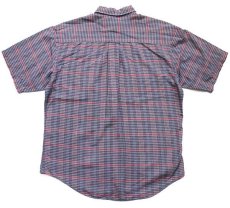 画像2: 80s EddieBauerエディーバウアー Ramston Twill チェック 三点留め ボタンダウン 半袖 コットンシャツ カスタム L (2)