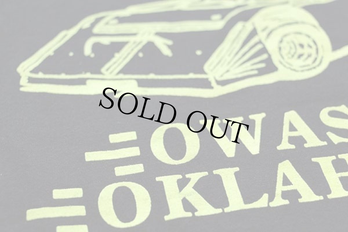 画像4: 80s USA製 76 R/C SPEEDWAY OWASSO OKLAHOMA 両面 蛍光プリント Tシャツ 黒 L (4)