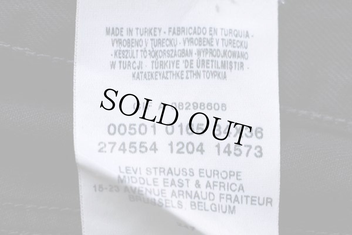 画像7: 00s トルコ製 Levi'sリーバイス 501 後染め ブラック デニムパンツ w34★ユーロ (7)