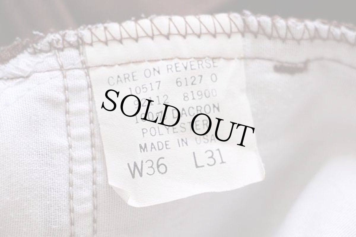 画像6: 90s USA製 Levi'sリーバイス 517 ポリエステルパンツ チョコレート w36 L31★スタプレ (6)