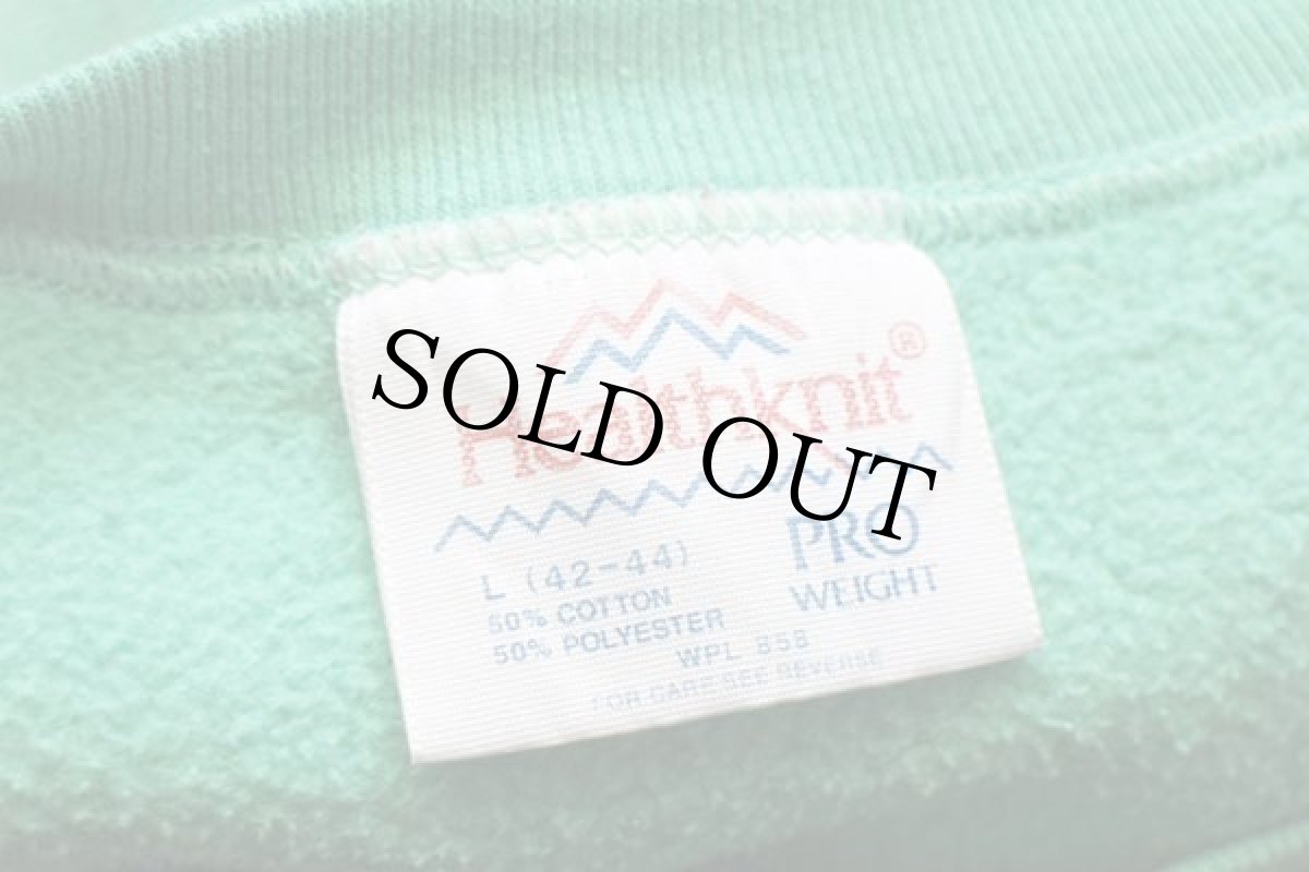 画像4: 80s USA製 Healthknit MOYER'S IRELAND スウェット ライトグリーン L (4)
