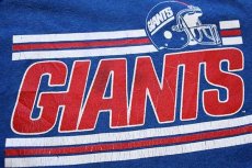 画像3: 80s USA製 NFL GIANTS アメフト ひび割れプリント スウェットパーカー 薄青 L (3)