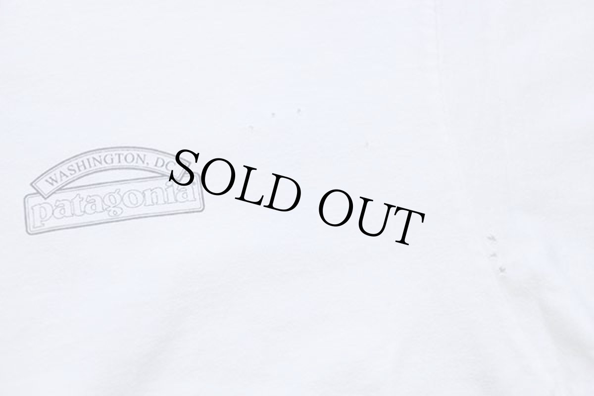 画像5: 00s patagoniaパタゴニア Beneficial T's WASHINTON,DC 北斎ウェーブ オーガニックコットンTシャツ 白 XL (5)
