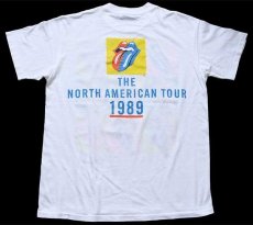 画像3: 80s USA製 The Rolling Stonesローリングストーンズ THE NORTH AMERICAN TOUR 1989 バンドTシャツ 白 L (3)