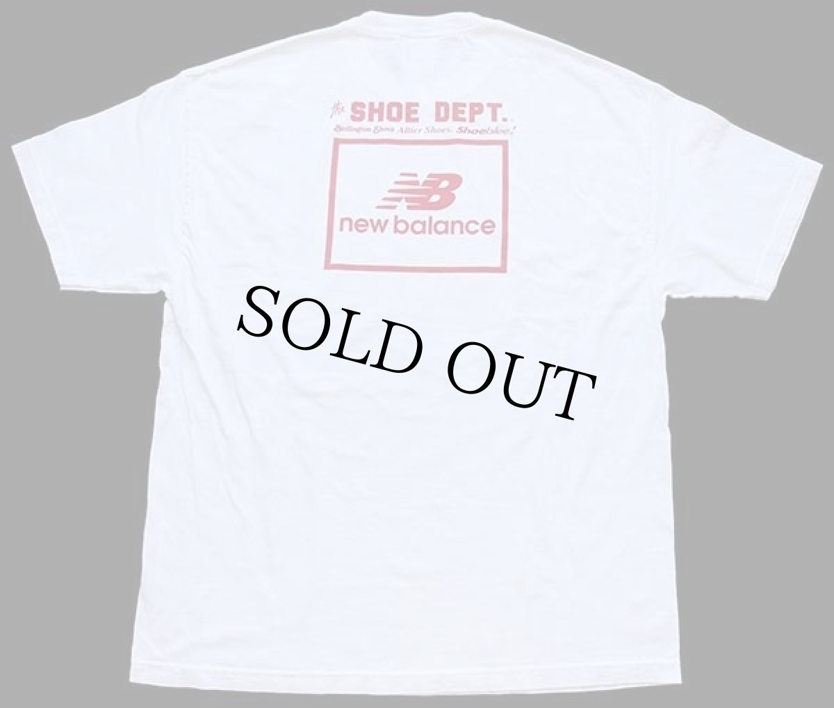 画像3: 00s new balanceニューバランス SHOE DEPT ロゴ 両面プリント コットンTシャツ 白 XL (3)