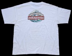 画像1: 00s patagoniaパタゴニア Beneficial T's WASHINTON,DC 北斎ウェーブ オーガニックコットンTシャツ 白 XL (1)
