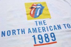 画像4: 80s USA製 The Rolling Stonesローリングストーンズ THE NORTH AMERICAN TOUR 1989 バンドTシャツ 白 L (4)