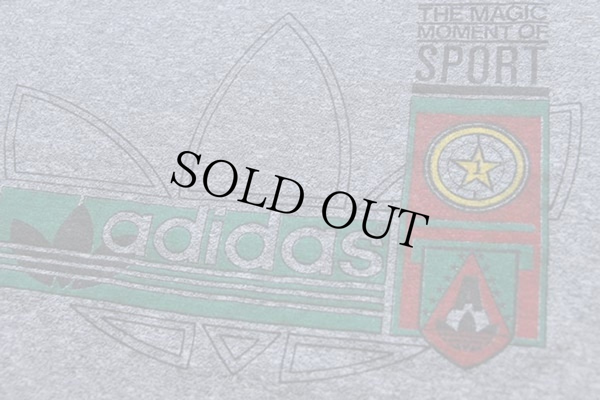 画像6: 70s フランス製 adidasアディダス VENTEX トレフォイル ロゴ ラグランTシャツ 杢グレー XL (6)