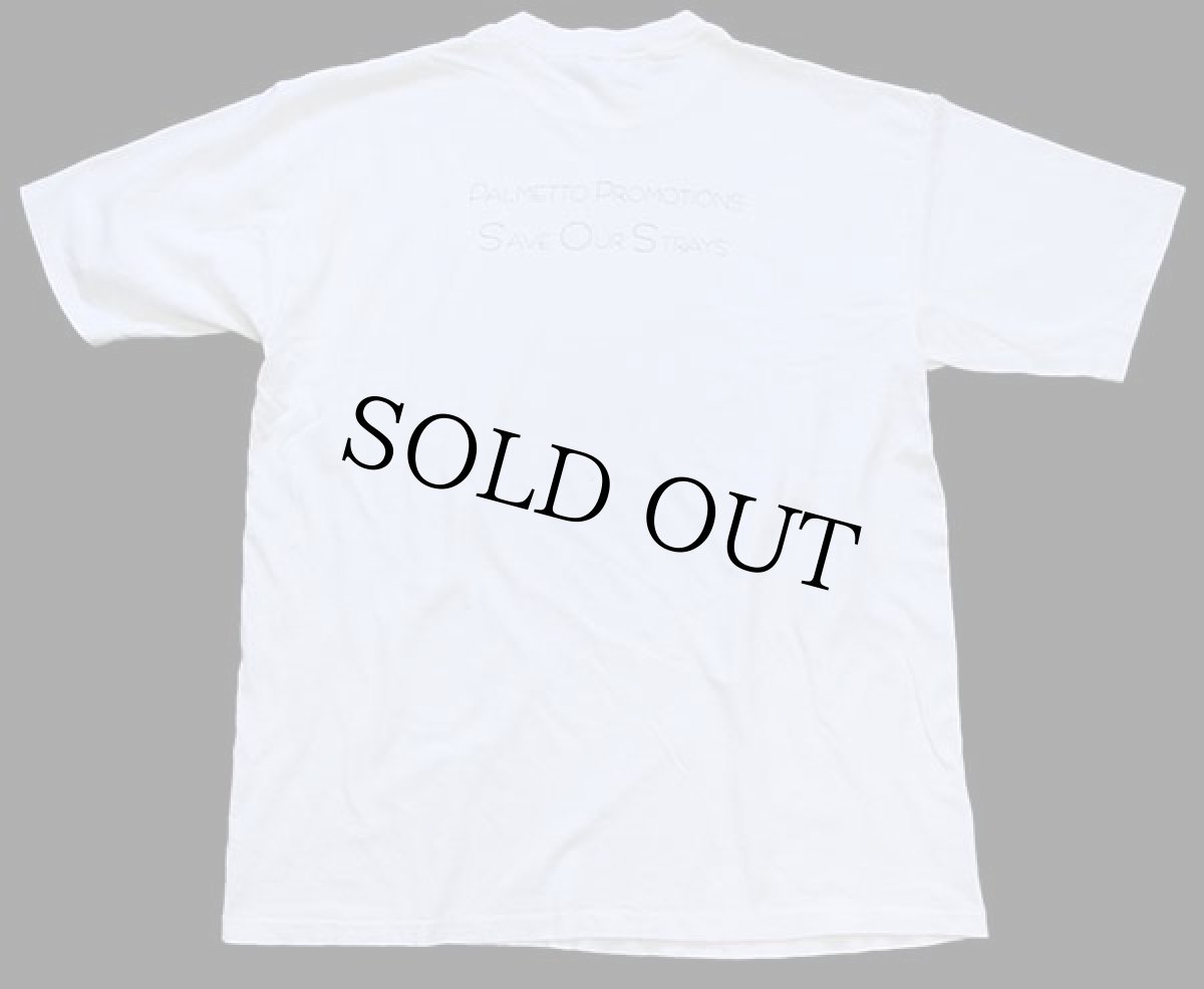 画像3: 90s USA製 Evening In Italy SAVE OUR STRAYS ドッグ 両面プリント アート コットンTシャツ 白 XL (3)