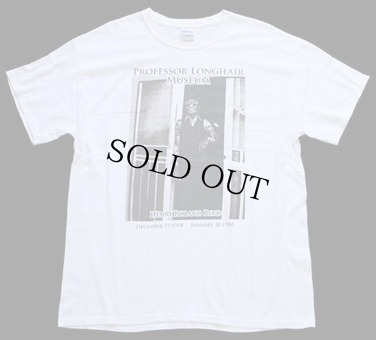 画像2: PROFESSOR LONGHAIR MUSEUM HENRY ROLAND BYRD フォトプリント コットンTシャツ 白 L (2)