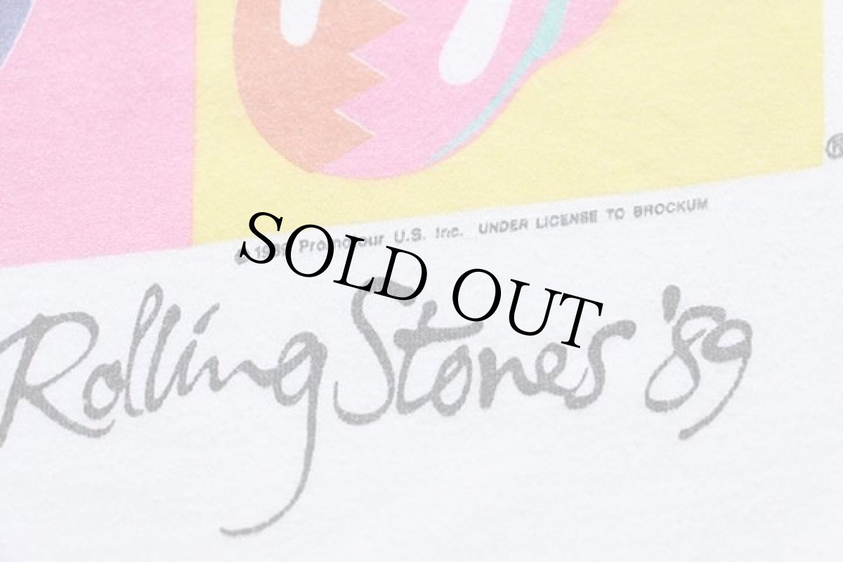画像5: 80s USA製 The Rolling Stones ローリングストーンズ THE NORTH AMERICAN TOUR 1989 バンドTシャツ 白 L (5)