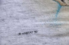 画像5: 90s USA製 HABITAT アラスカン マラミュート ドッグ アート コットンTシャツ 杢ライトグレー L (5)