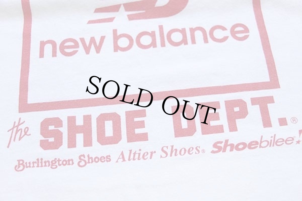 画像5: 00s new balanceニューバランス SHOE DEPT ロゴ 両面プリント コットンTシャツ 白 XL (5)