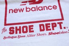 画像5: 00s new balanceニューバランス SHOE DEPT ロゴ 両面プリント コットンTシャツ 白 XL (5)