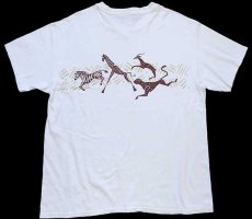 画像3: 90s USA製 Disneyディズニー THE LION KING ライオンキング THE BROADWAY MUSICAL 両面プリント コットンTシャツ 生成り L (3)