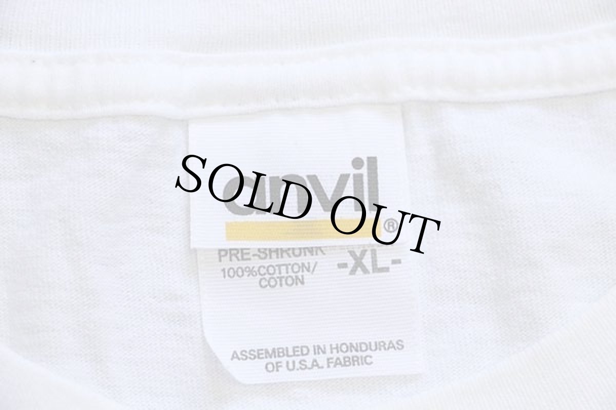 画像4: 00s Garfieldガーフィールド Financial Aid Officer USA Funds 両面プリント コットンTシャツ 白 XL (4)