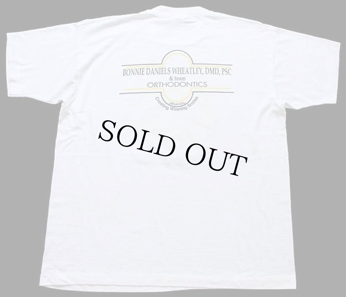 画像3: 90s BONNIE DANIELS WHEATLEY,DMD,PSC&ORTHODONTICS team 太陽 スマイル 矯正 両面プリント Tシャツ 白 XL (3)