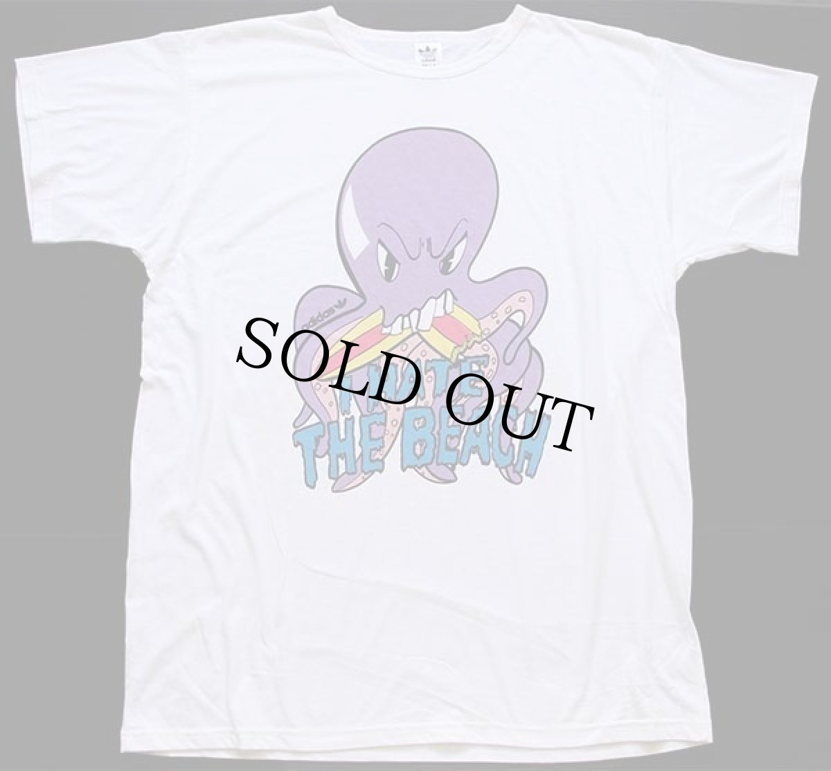 画像2: ギリシャ製 adidasアディダス I HATE THE BEACH モンスター Tシャツ オフホワイト (2)