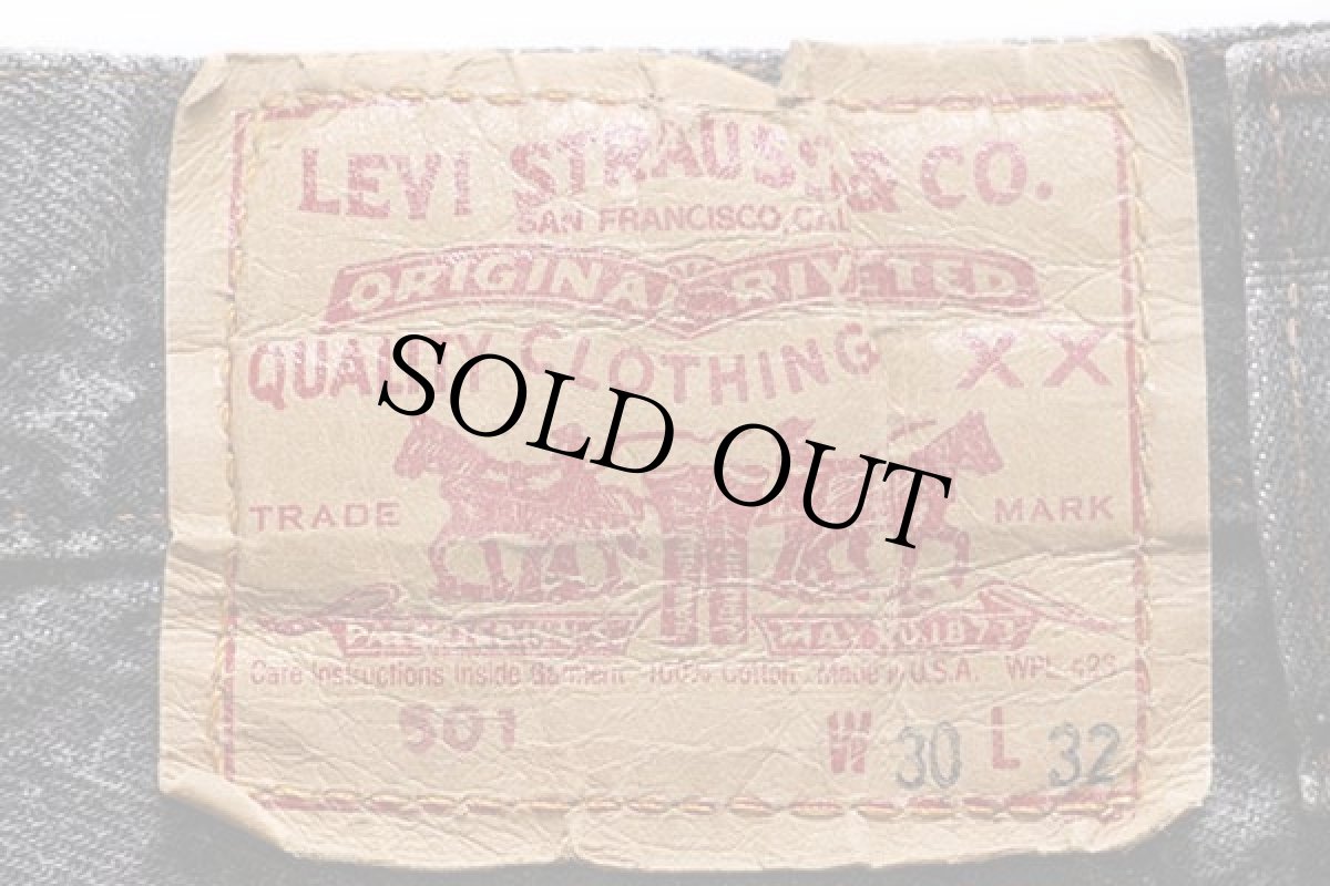 画像6: 80s USA製 Levi'sリーバイス 501 先染め ブラック デニムパンツ w30 L32 (6)